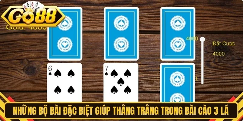 Những bộ bài đặc biệt giúp thắng trắng trong bài cào 3 lá Go88