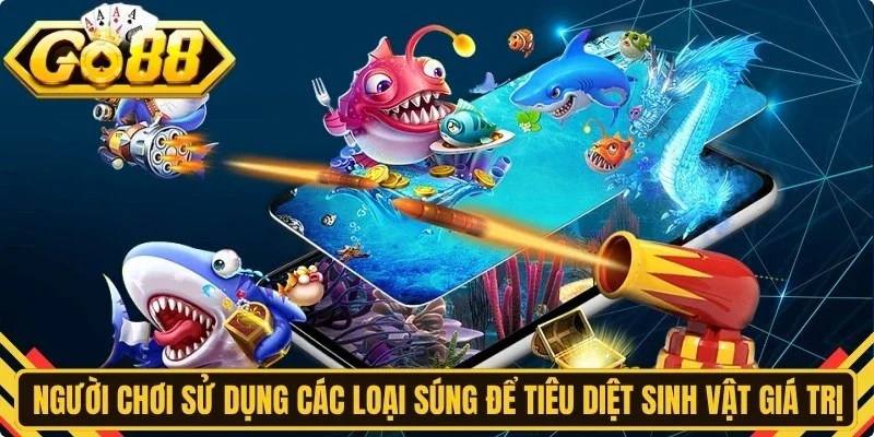 Người chơi sử dụng các loại súng để tiêu diệt các sinh vật giá trị