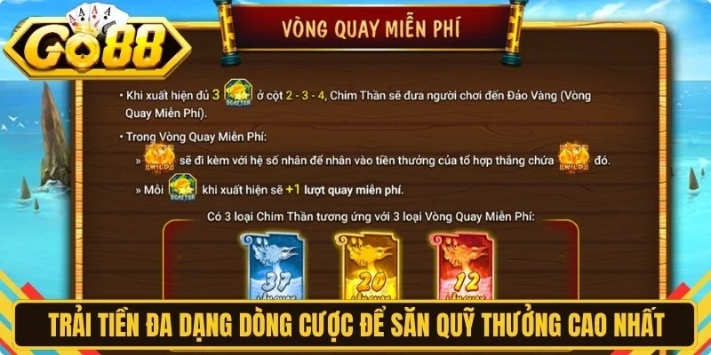 Trải tiền đa dạng dòng cược để săn quỹ thưởng cao nhất